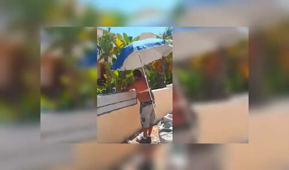 Video viral de Facebook muestra el ingenioso truco que usó un albañil apara librarse del sol mientras trabajaba en la azotea de una casa Video viral de Facebook muestra el ingenioso truco que usó un albañil apara librarse del sol mientras trabajaba en la azotea de una casa
