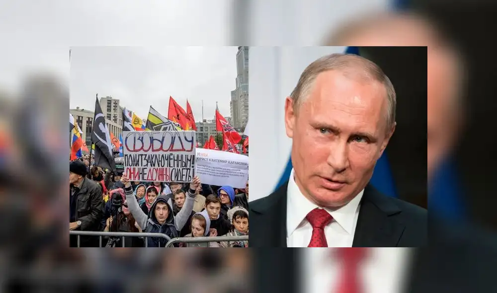 Más de 20 mil rusos rechazaron el gobierno de Vladimir Putin. Foto: Difusión