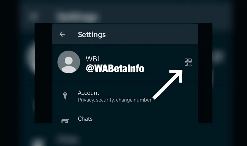 Lugar en donde se encuentra el código QR