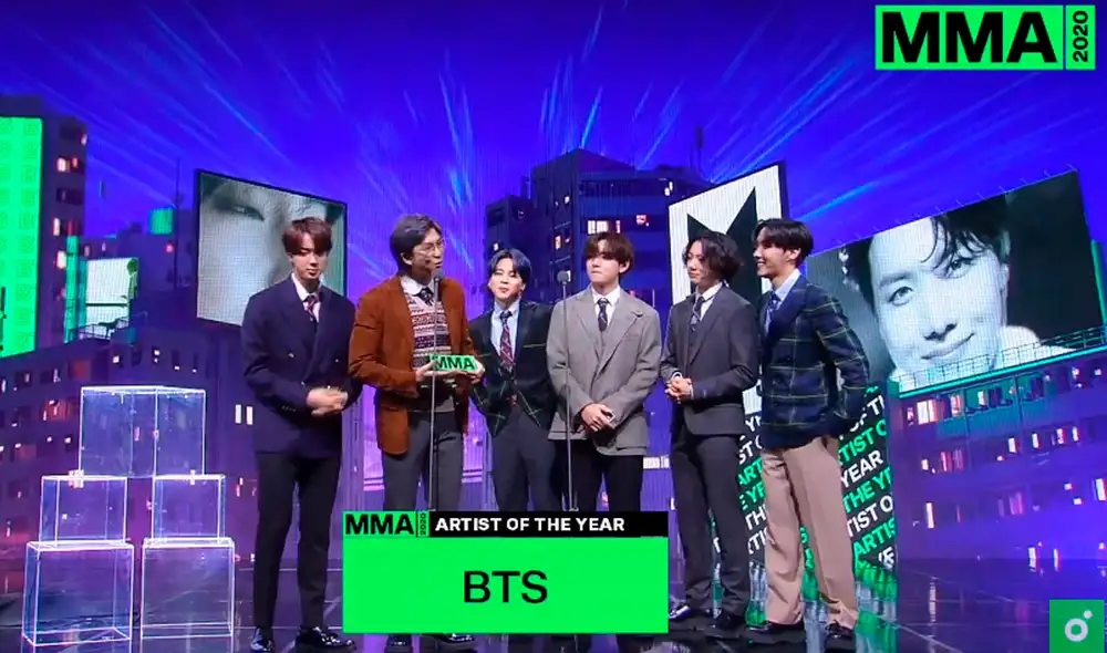 BTS se llevó todos los Daesangs en los MMA 2020. Foto: captura