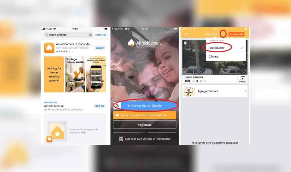 Desliza para saber cómo configurar la aplicación. Foto: Paréntesis.