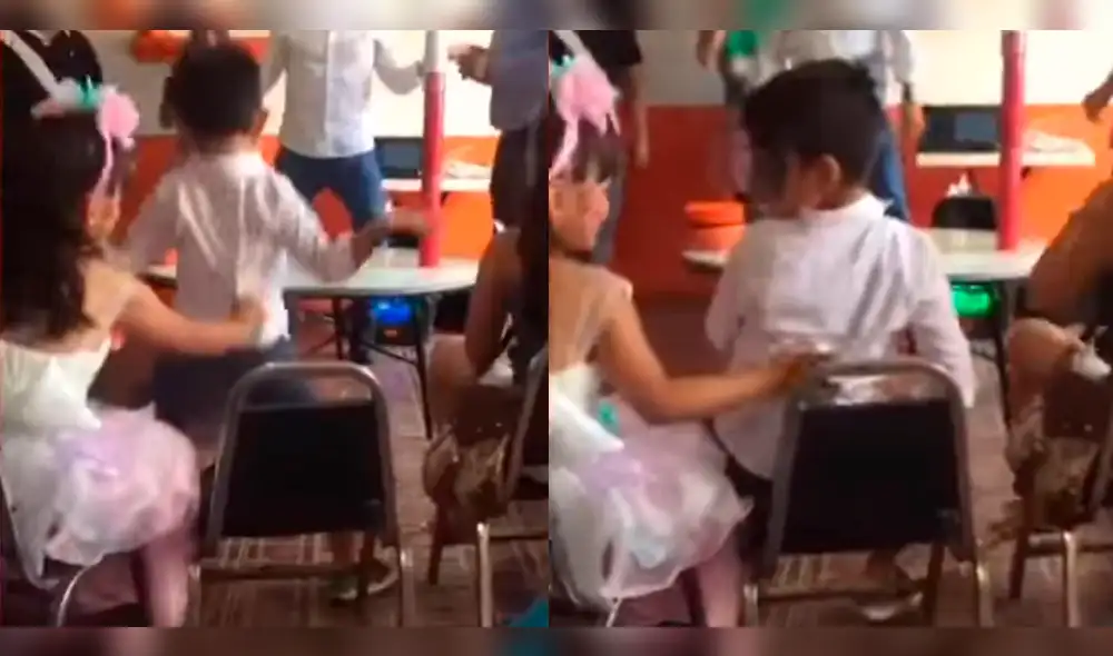 YouTube viral: niña 'celosa' toma radical medida con su compañero en fiesta infantil [VIDEO]