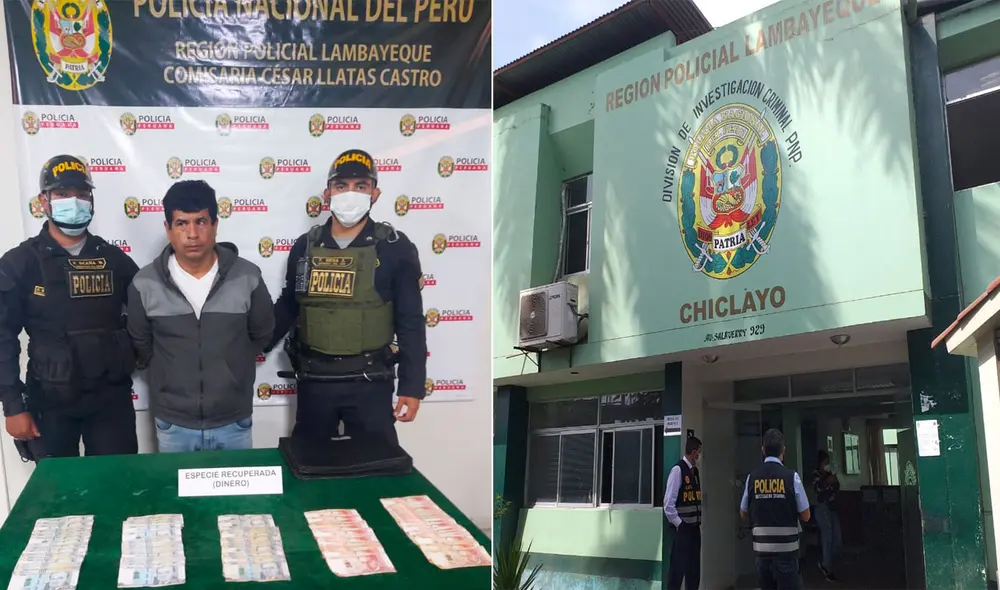 Individuo fue llevado hasta la Divincri de Chiclayo para las investigaciones. Foto: Policía Nacional