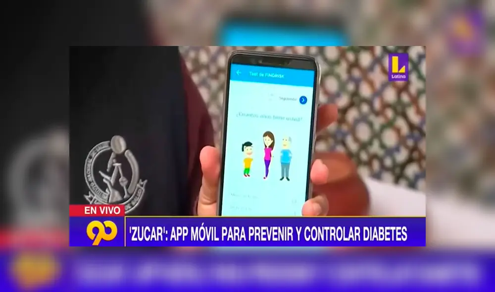 'Zucar' aplicativo móvil que ayuda a prevenir la diabetes. Foto: Captura Latina 'Zucar' aplicativo móvil que ayuda a prevenir la diabetes. Foto: Captura Latina