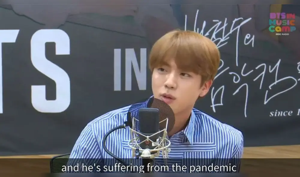 Jin habló sobre su preocupación por su hermano. Foto: MBC Radio Jin habló sobre su preocupación por su hermano. Foto: MBC Radio