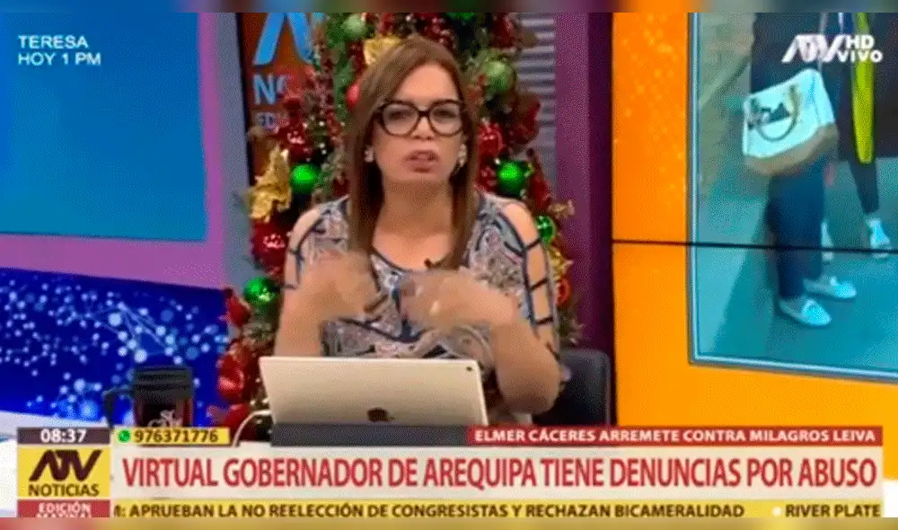 Milagros Leiva responde al virtual gobernador de Arequipa por amenazas [VIDEOS]