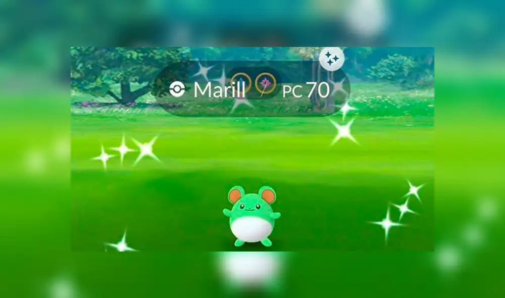 Marill shiny aparece como recompensa en la Liga de Combates GO hasta las 2:00 p.m. hora local.