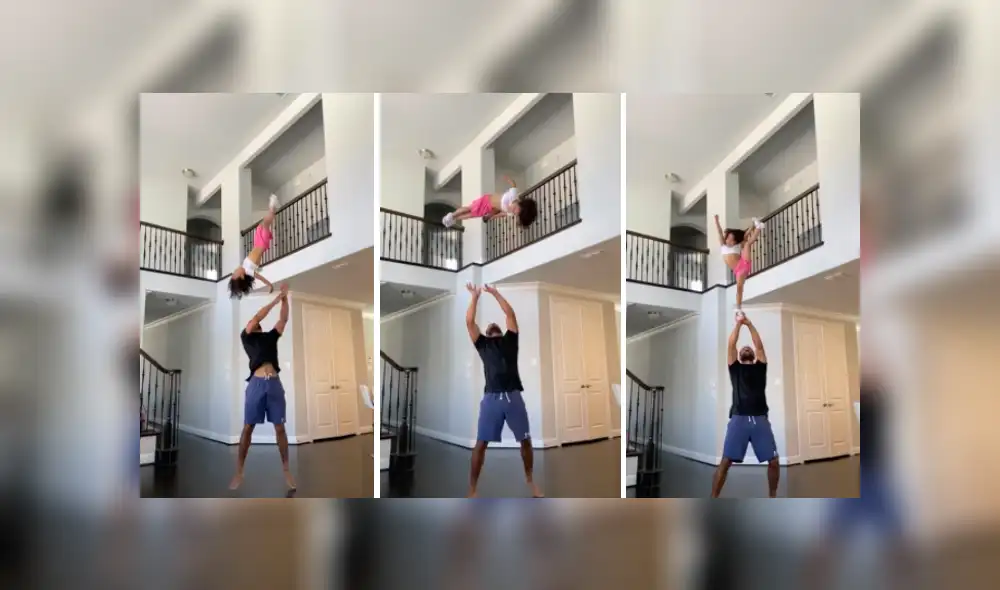 Desliza a la izquierda para ver más fotos de la increíble pirueta que realizaron un padre y su pequeña hija. Desliza a la izquierda para ver más fotos de la increíble pirueta que realizaron un padre y su pequeña hija.