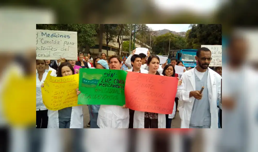 Médicos en Venezuela protestaron por falta de medicinas y bajos salarios