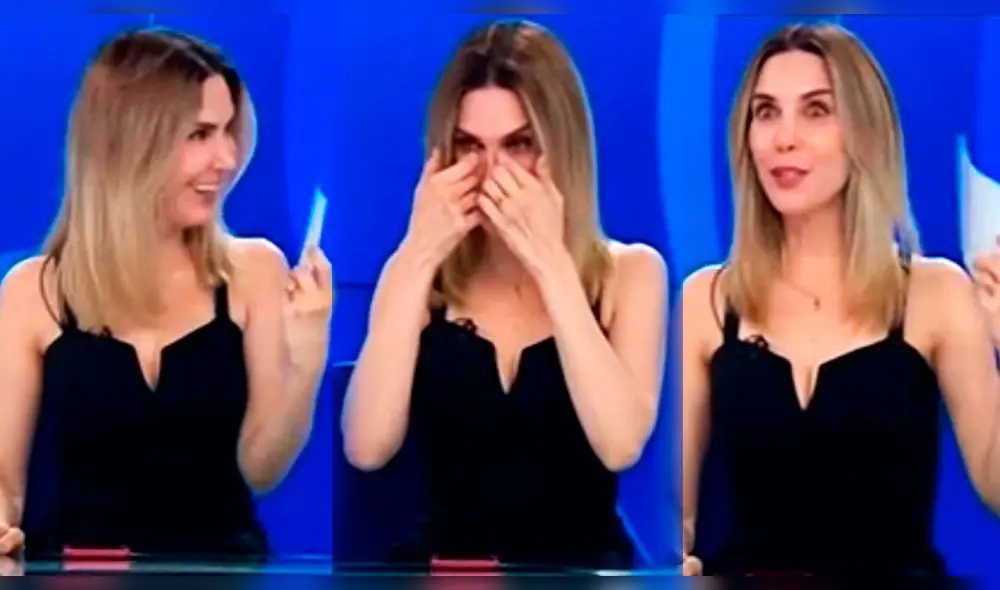Juliana Oxenford casi llora durante su despedida en Latina. Juliana Oxenford casi llora durante su despedida en Latina.