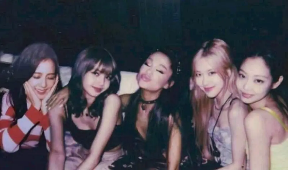 Ariana Grande y BLACKPINK. Foto: Twitter