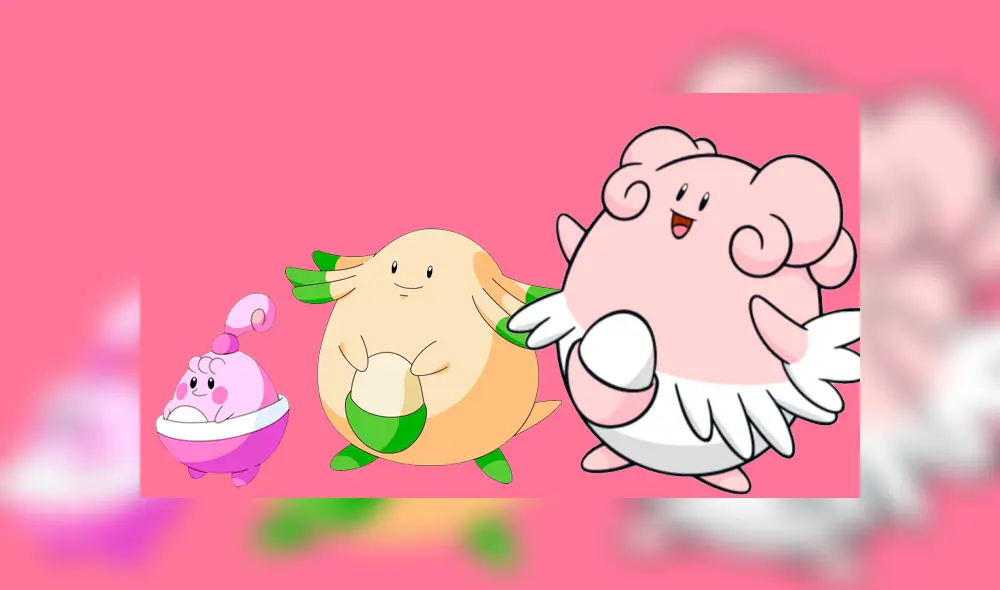 Familia evolutiva de Happiny, Chansey y Blissey shiny en Pokémon GO, quienes debutan en esta variante por el evento de San Valentín.