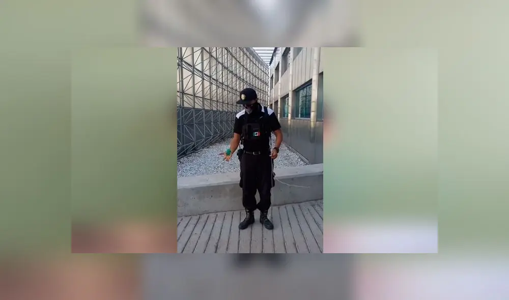 Desliza las imágenes para ver las increíbles acrobacias que hace este joven guardián con un trompo. Foto: TikTok Desliza las imágenes para ver las increíbles acrobacias que hace este joven guardián con un trompo. Foto: TikTok