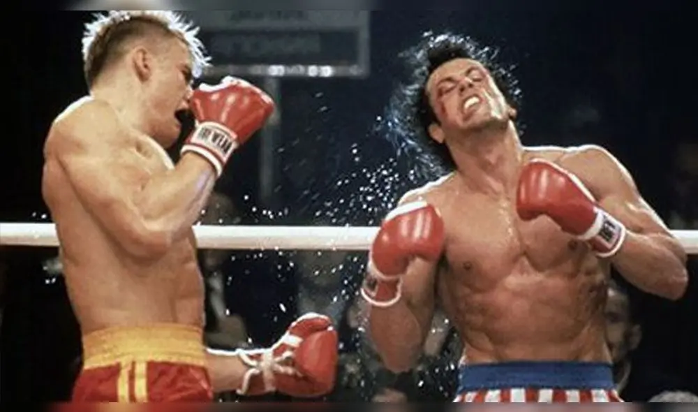 Sylvester Stallone y Dolph Lundgren en Rocky IV - Crédito: Difusión