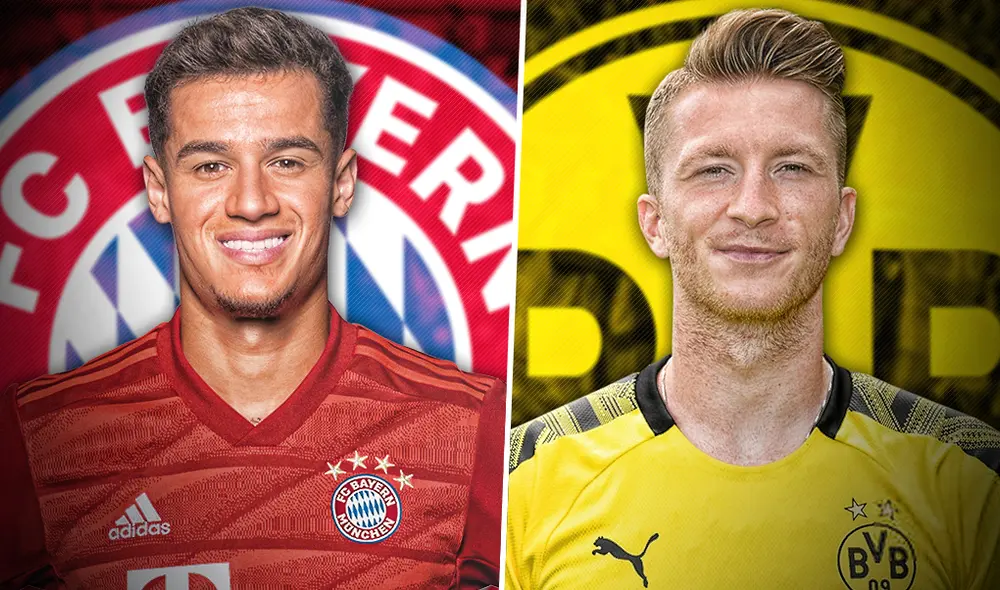 Bayern Múnich y Borussia Dortmund se enfrentan por la Bundesliga.