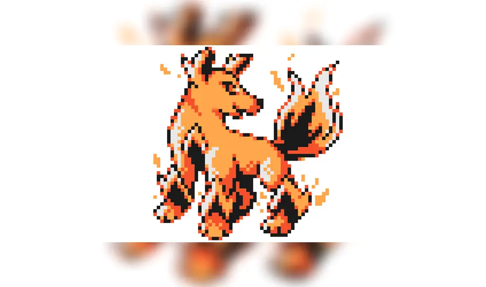 Sprite de Entei en la beta de Pokémon Gold and Silver's de 1997.