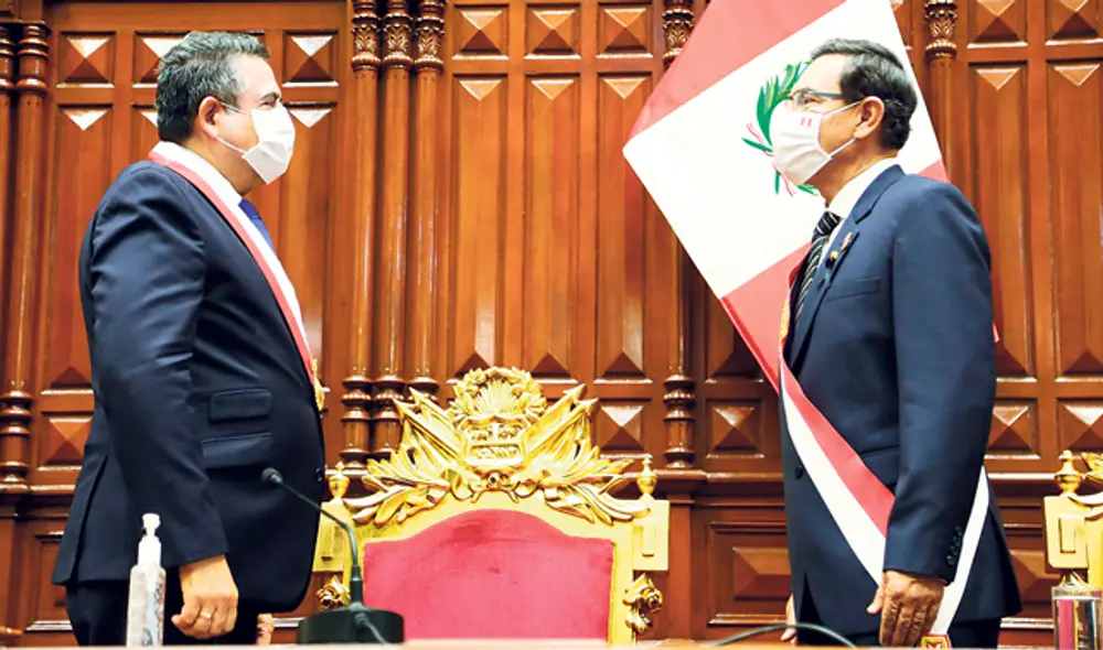 El dato. El presidente Martín Vizcarra y el titular del Congreso, Manuel Merino, deberán limar asperezas para que el país no sucumba ante la crisis política en medio de una pandemia.