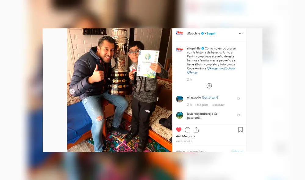 La madre le explicó a su hijo que no tenían dinero para comprar las figuras del álbum Panini de la Copa América 2019.