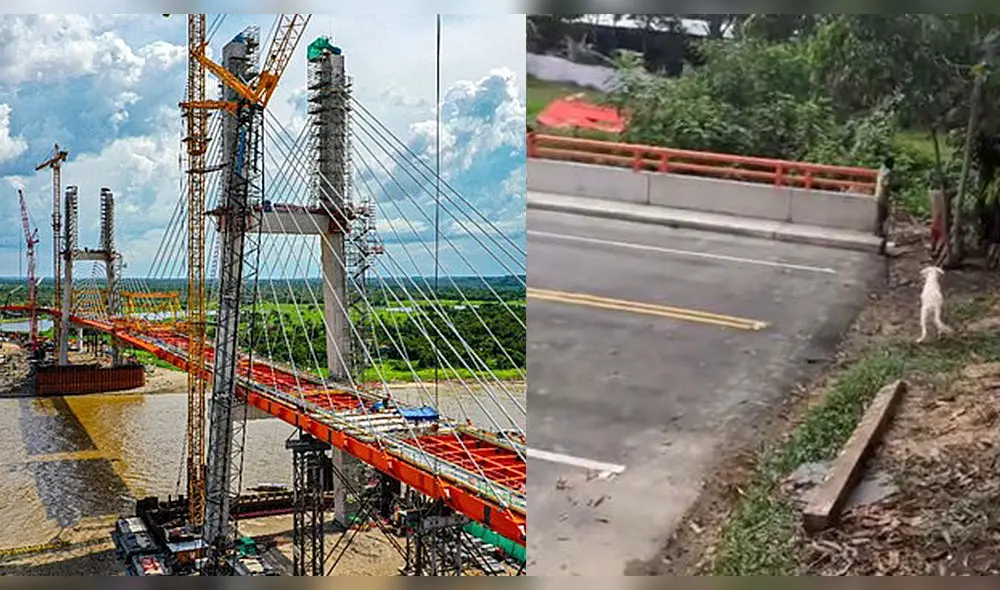 Loreto: puente Nanay no culmina a pesar de promesas en el 2021. Foto: composición LR/MTC/captura video Exitosa