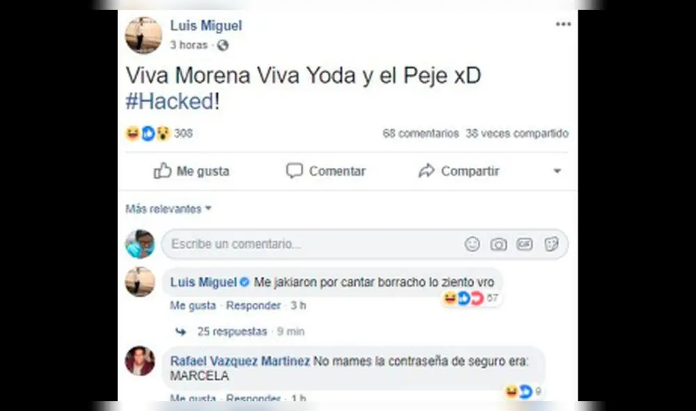 Facebook: Hackers se burlan de Luis Miguel con curiosos memes [FOTOS]