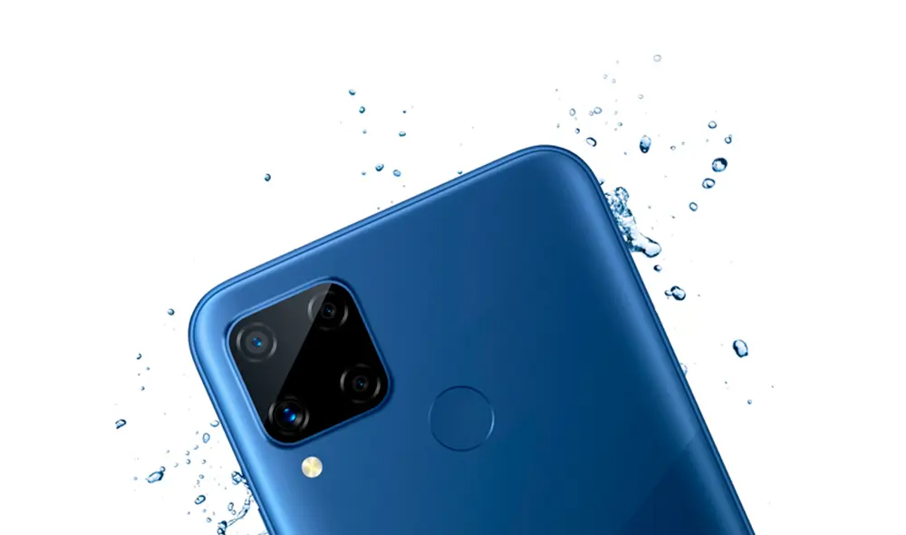 Realme C15 tiene un diseño resistente a salpicaduras.  l Foto: Realme