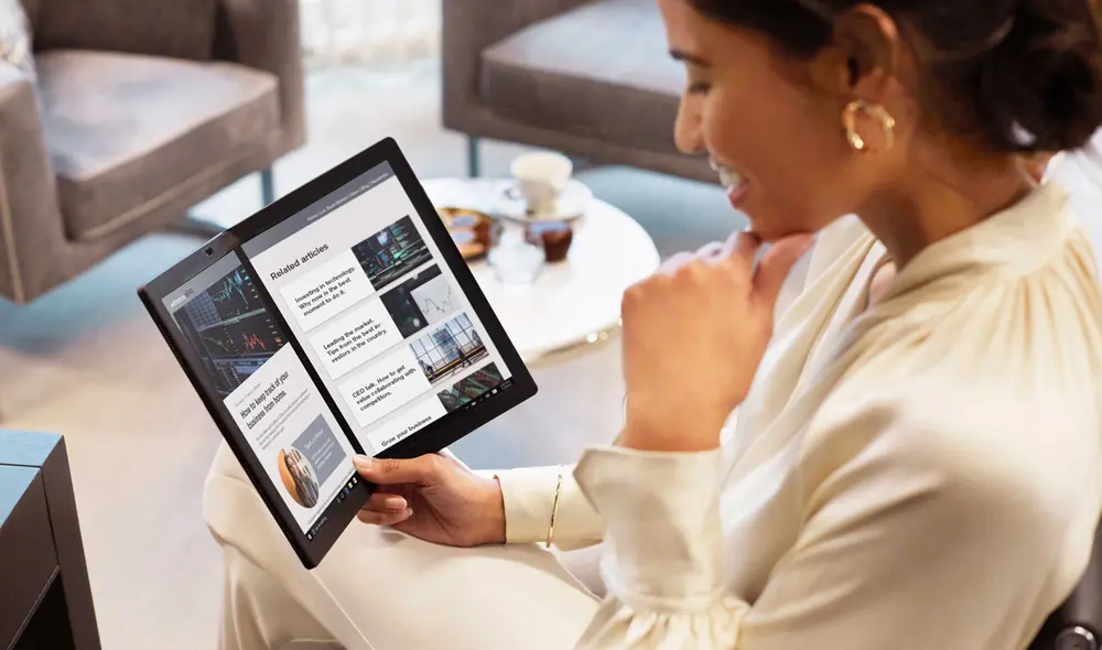 El Lenovo ThinkPad X1 Fold tiene 8GB de RAM y 1TB de almacenamiento. Foto: Lenovo El Lenovo ThinkPad X1 Fold tiene 8GB de RAM y 1TB de almacenamiento. Foto: Lenovo