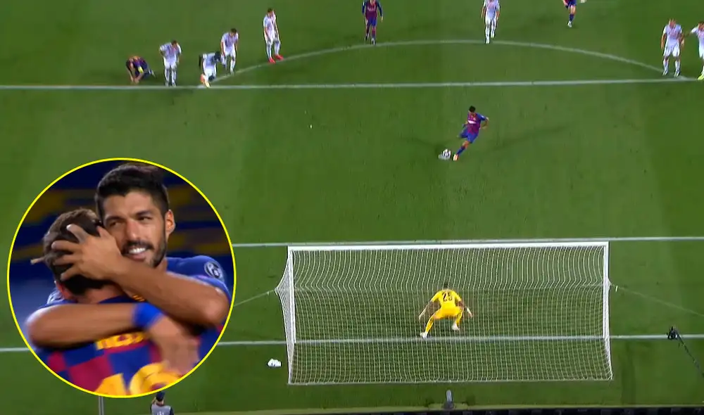 Luis Suárez marcó de penal y decretó la goleada del Barcelona sobre Napoli por los octavos de final de la Champions League. | Foto: ESPN 2 Luis Suárez marcó de penal y decretó la goleada del Barcelona sobre Napoli por los octavos de final de la Champions League. | Foto: ESPN 2