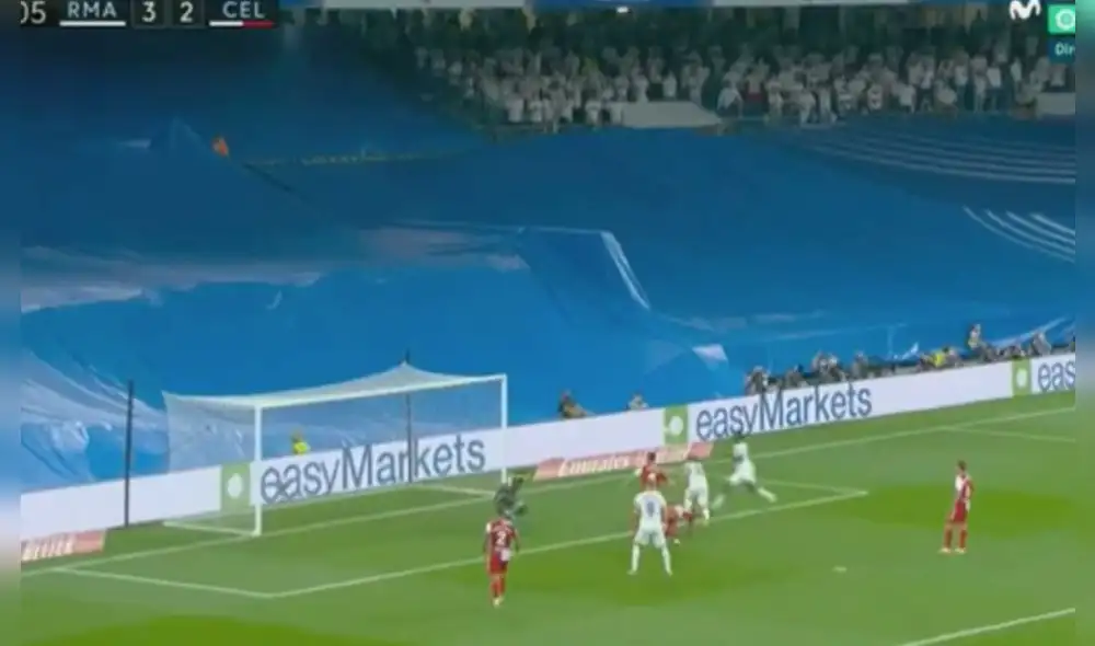 Eduardo Camavinga anotó su primer gol con la camiseta del Real Madrid. Foto: captura Movistar Deportes Eduardo Camavinga anotó su primer gol con la camiseta del Real Madrid. Foto: captura Movistar Deportes