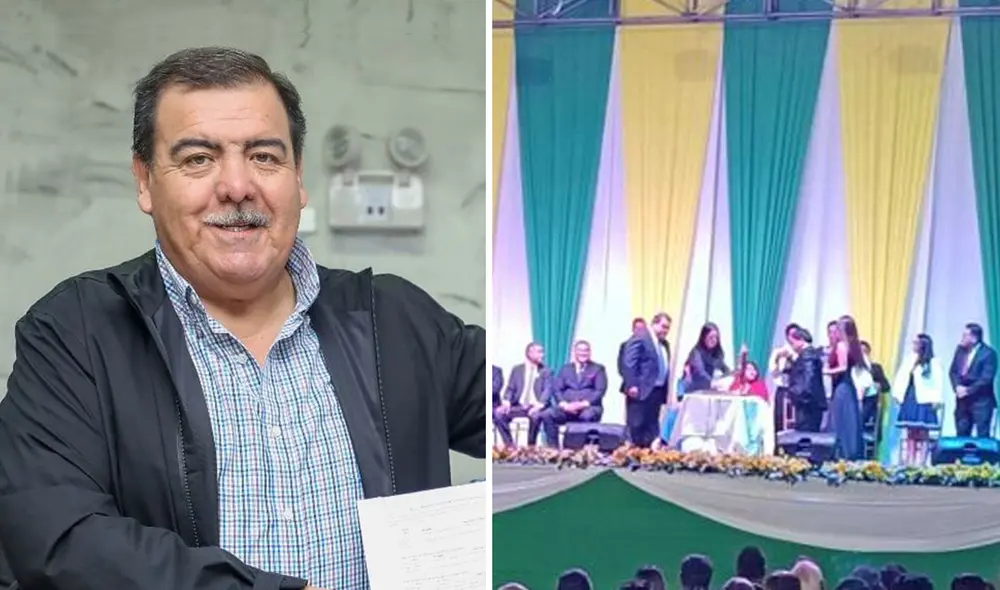 Jorge Hurtado, gobernador de Ica, cometió un desliz durante la ceremonia de juramentación de Washington Sotelo.