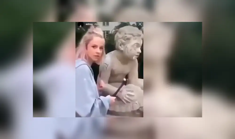 Instagram: influencer rompe histórica estatua de más de 200 años por ganar más seguidores [VIDEO]