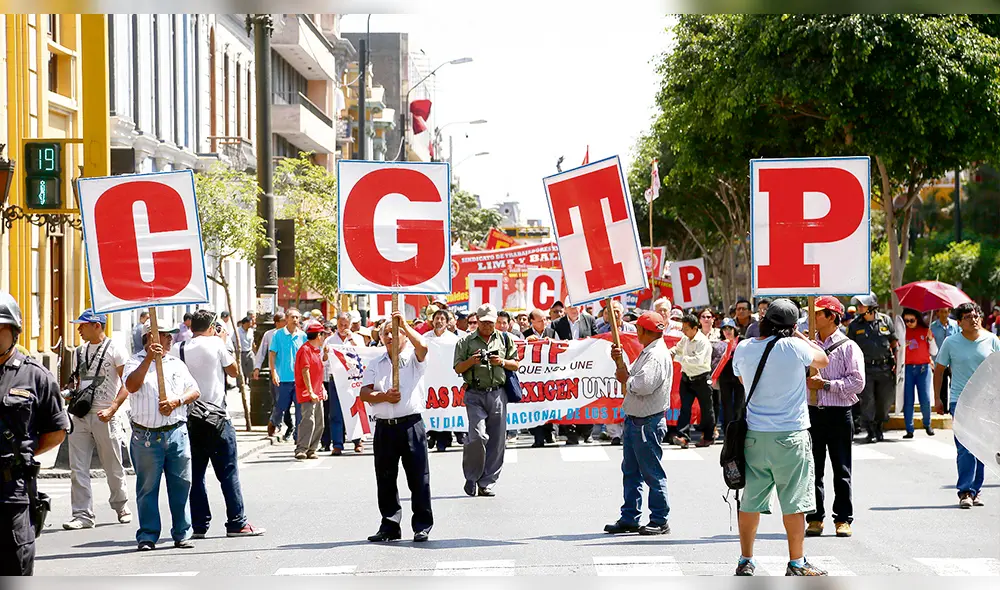 CGTP marcha en contra de la reforma laboral | Economía | La República