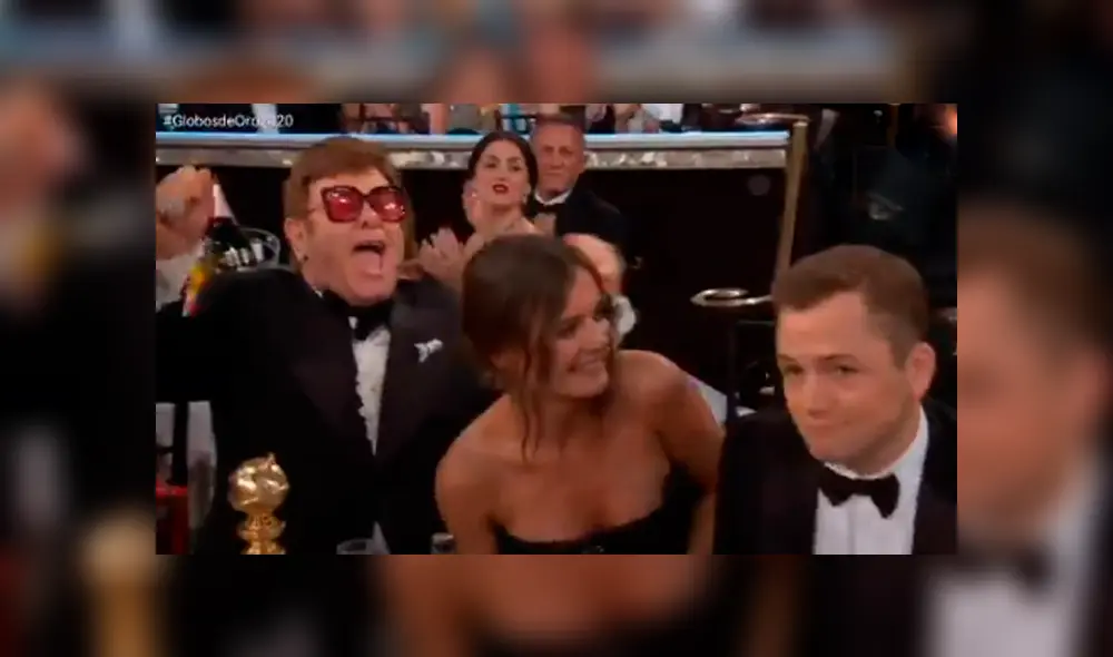 Globos de Oro 2020: Taron Egerton se alzó como Mejor Actor y la celebración de Elton John es viral [VIDEO]
