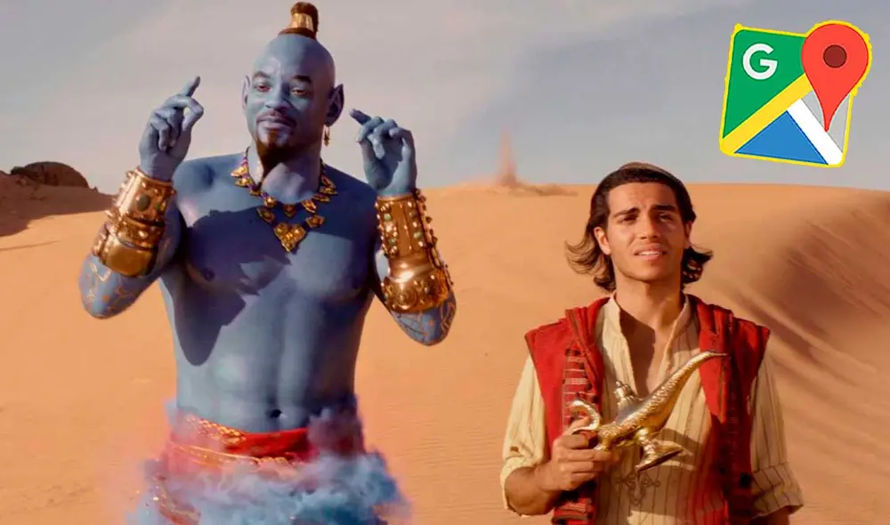 Desliza las imágenes para ver cómo luce el desierto en el que se filmó Aladdín con Will Smith. Foto: captura de Google Maps Desliza las imágenes para ver cómo luce el desierto en el que se filmó Aladdín con Will Smith. Foto: captura de Google Maps