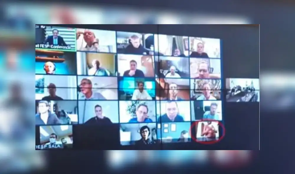 El empresario brasileño pretendía participar con su cámara apagada. (Foto: Infobae) El empresario brasileño pretendía participar con su cámara apagada. (Foto: Infobae)