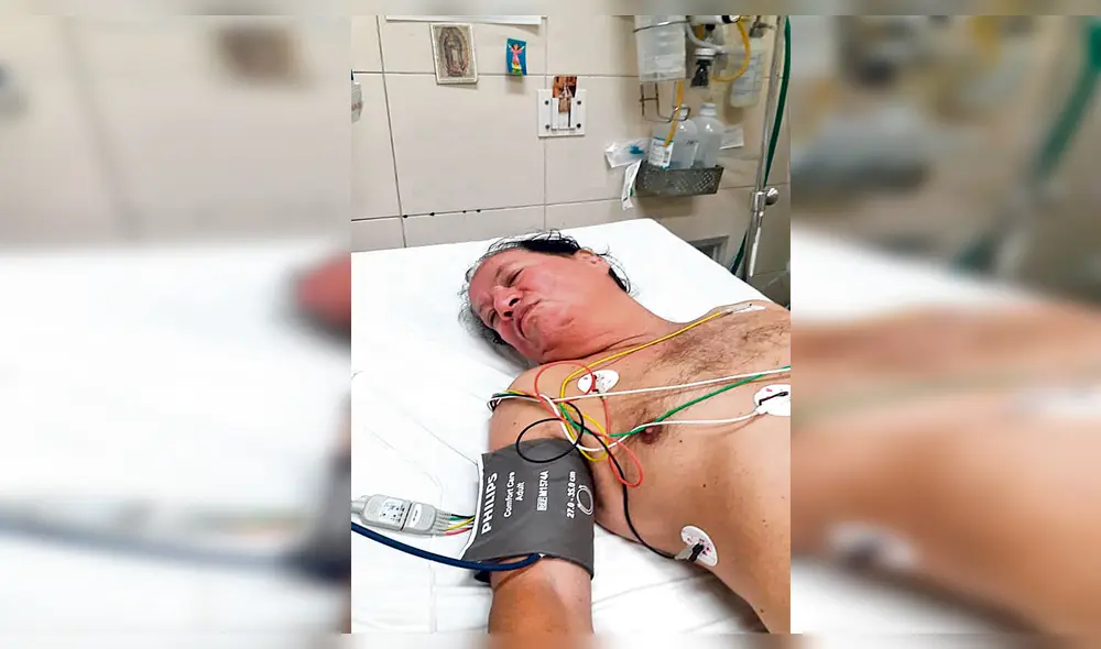 Hospitalizado. Hombre sufrió severa descompensación.