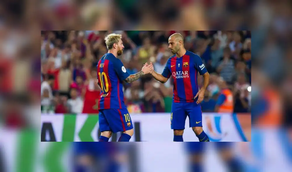 Javier Mascherano y Lionel Messi fueron compañeros en Barcelona. Foto: EFE