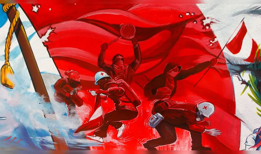 En mural se puede ver las protestas desatadas en los últimos días. Foto: Carlos Cisneros / La República