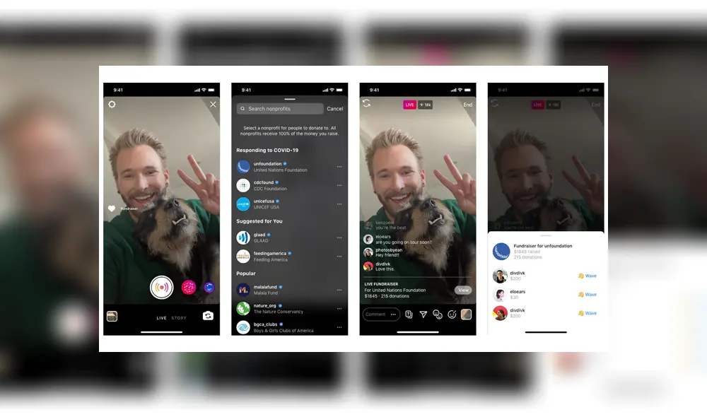 Los usuarios podrán recaudar fondos por medio de Instagram Live. Los usuarios podrán recaudar fondos por medio de Instagram Live.