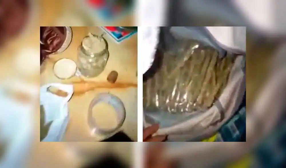 El intervenido tenía cientos de envoltorio de marihuana.Foto: Captura/ATV. El intervenido tenía cientos de envoltorio de marihuana.Foto: Captura/ATV.