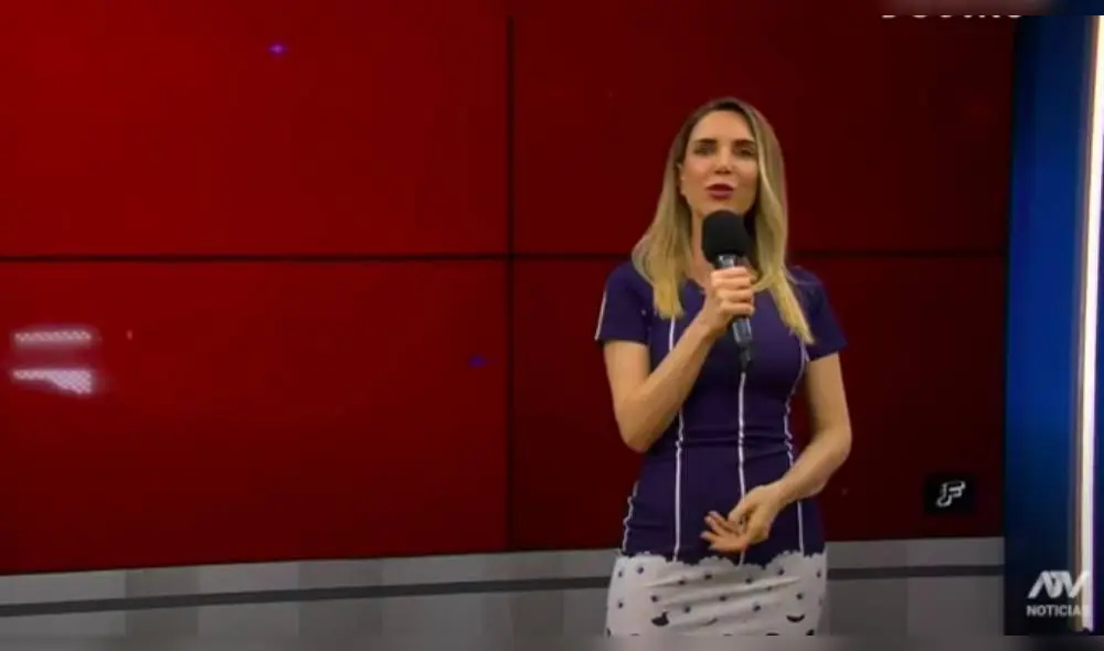 El despacho de uno de sus reportaros, quien cantó un tema de Radiohead, inspiró a la conductora. (Foto: Captura)