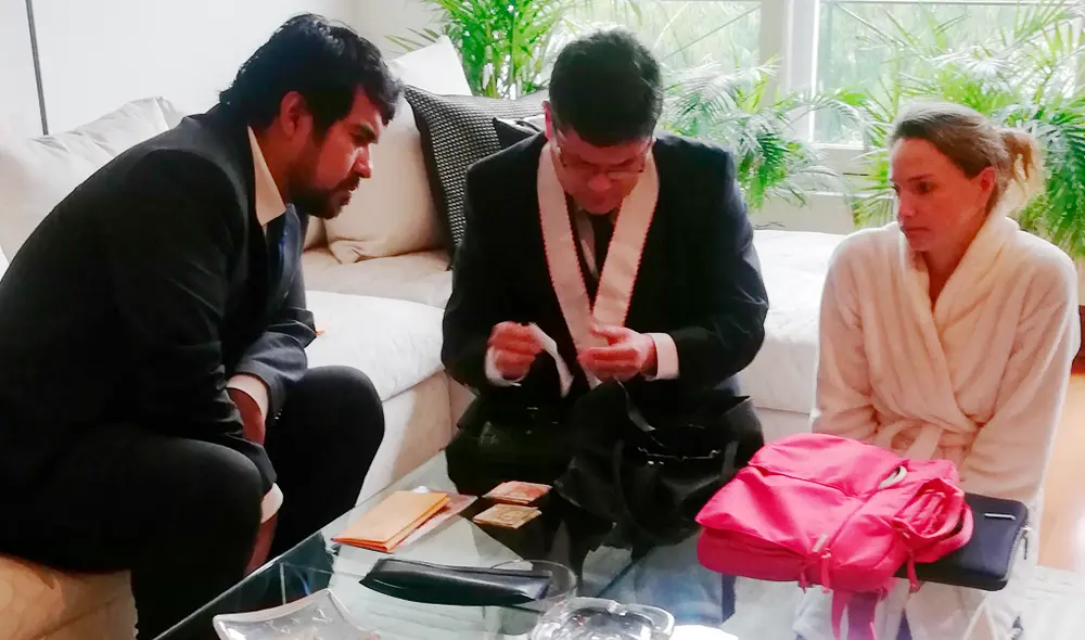 Las fotos del allanamiento en el departamento de Luciana León