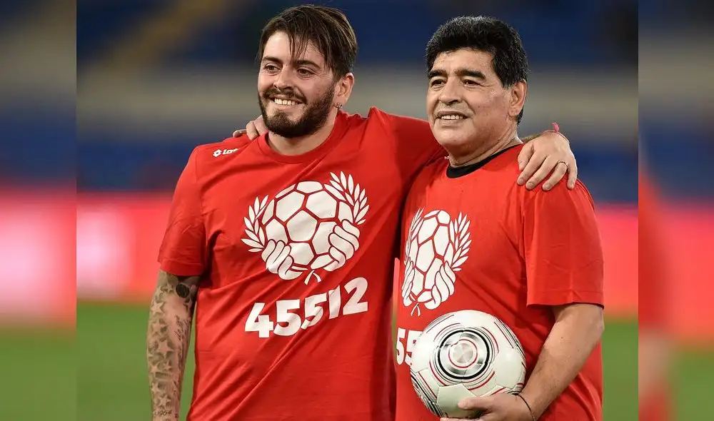 Diego Maradona Junior le dedicó emotiva carta a su padre cuando se enteró de su fallecimiento. Foto: EFE