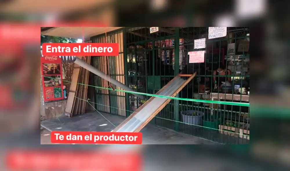 Tienda implementó innovador mecanismo para evitar contacto y evitar el contagio de COVID-19 con clientes. Foto: La voz ucayalina Tienda implementó innovador mecanismo para evitar contacto y evitar el contagio de COVID-19 con clientes. Foto: La voz ucayalina