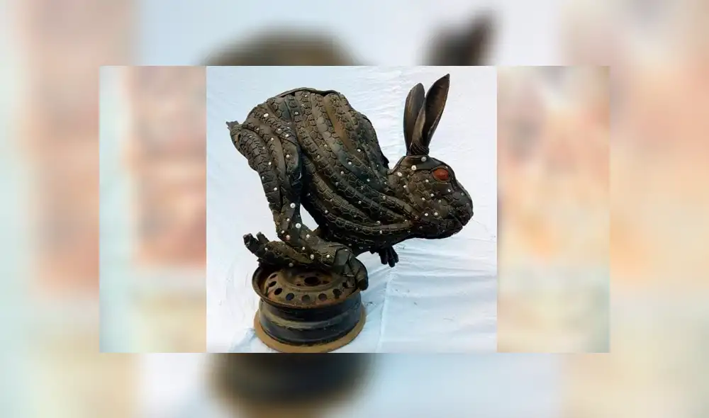 Facebook viral: joven africano sorprende al mundo al crear esculturas con llantas recicladas [FOTOS]