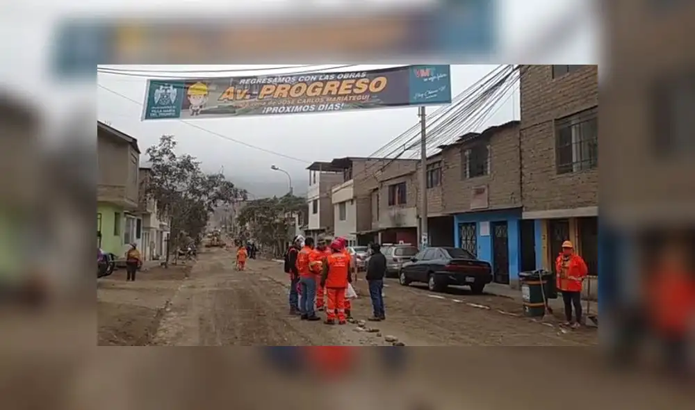 Avenida El Progreso en Villa María del TrIunfo. Créditos: Facebook.