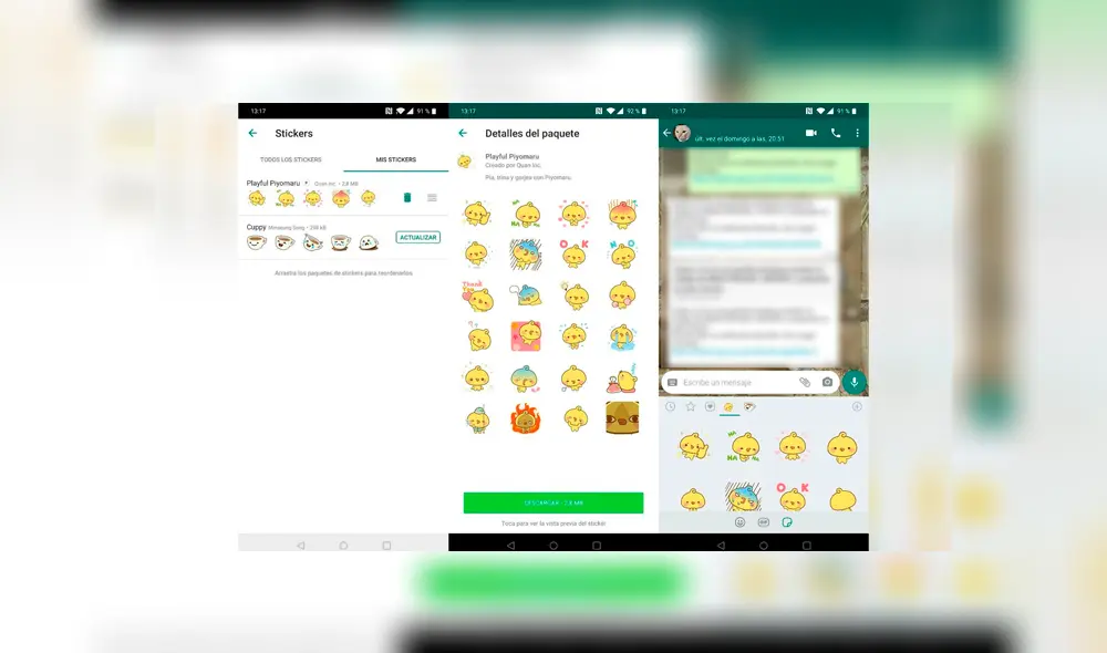 Para obtenerlos, solo basta con buscar un paquete específico en la tienda de stickers de Whatsapp. Imagen: Xatakandroid. Para obtenerlos, solo basta con buscar un paquete específico en la tienda de stickers de Whatsapp. Imagen: Xatakandroid.