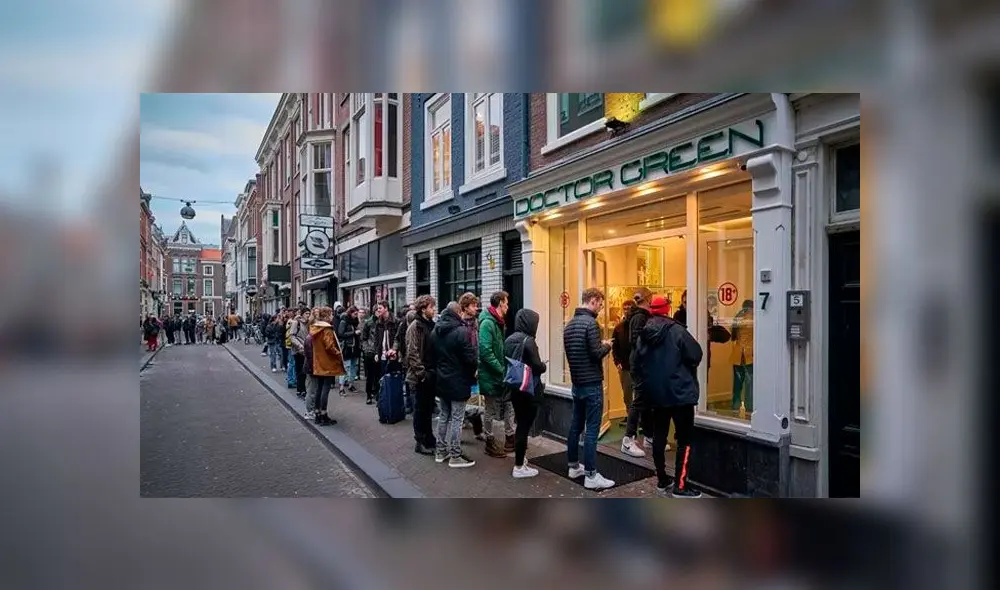 Colas para comprar marihuana en Holanda ante cierre de locales por coronavirus Colas para comprar marihuana en Holanda ante cierre de locales por coronavirus