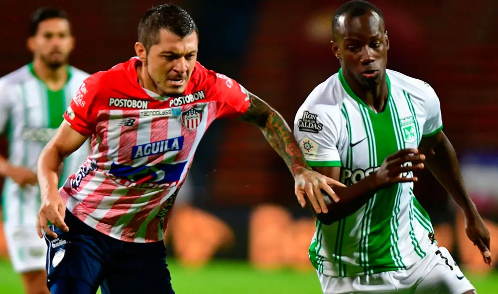 Atlético Nacional y Junior empataron 2-2 por la fecha 13 de la Liga BetPlay 2020. Foto: Twitter / @nacionaloficial