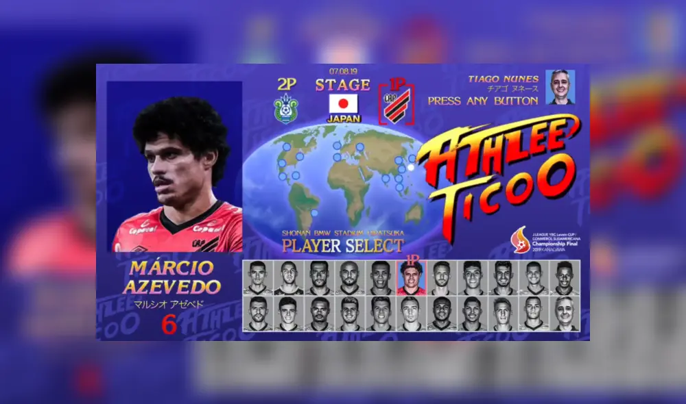 Athletico Paranaense, último campeón de la copa sudamericana, rindió homenaje a Street Fighter y Dragon Ball en sus redes sociales. Athletico Paranaense, último campeón de la copa sudamericana, rindió homenaje a Street Fighter y Dragon Ball en sus redes sociales.
