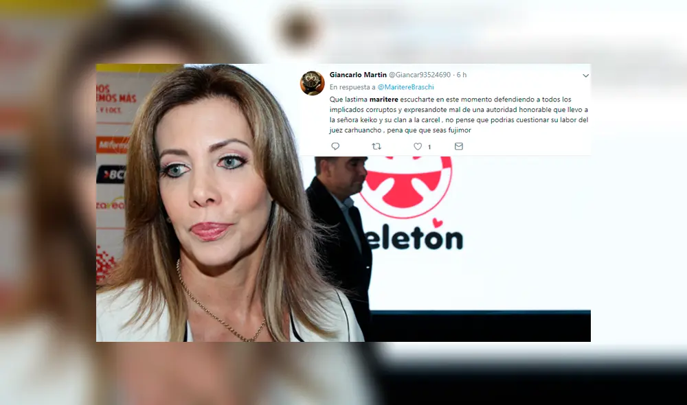 Maritere Braschi objeto de críticas por comentario contra Concepción Carhuancho [VIDEO]